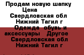 Продам новую шапку › Цена ­ 4 000 - Свердловская обл., Нижний Тагил г. Одежда, обувь и аксессуары » Другое   . Свердловская обл.,Нижний Тагил г.
